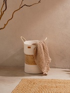 Корзина для белья плетеная круглая SL Home Orden, 35×40 см, хлопок, гиацинт - Фото 6