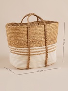 Корзина для белья плетеная SL Home Orden, хлопок, гиацинт, 42×24×35 см - Фото 2