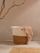 Корзина для белья плетеная круглая SL Home Orden, хлопок, гиацинт, 35×40 см - Фото 6