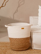 Корзина для белья плетеная круглая SL Home Orden, хлопок, гиацинт, 35×40 см - Фото 7