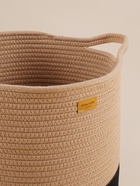 Корзина для белья плетеная круглая SL Home Cotton, хлопок, 33×45 см - Фото 4