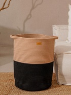 Корзина для белья плетеная круглая SL Home Cotton, хлопок, 33×45 см - Фото 7