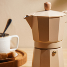 Кофеварка гейзерная SL Home «Ферамо», 300 мл, 11×15.5×20 см, алюминий, бежевая - Фото 6