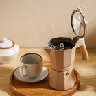 Кофеварка гейзерная SL Home «Ферамо», 300 мл, 11×15.5×20 см, алюминий, бежевая - Фото 7