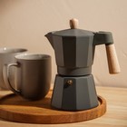 Кофеварка гейзерная SL Home «Ферамо», 300 мл, 11×15.5×20 см, алюминий, оливковая - Фото 3