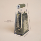 Тёрка двухсторонняя SL Home «Оливковая роща», 13.2×8.4×24.3 см, противоскользящее основание, оливковая - Фото 2