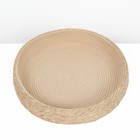 Экологичный лежак  для животных  (хлопок+рогоз),  45 х 37 х 16 см, вес до 25 кг, бежевый - фото 809301894