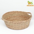 Экологичный лежак для животных (хлопок+рогоз),  35 х 27 х 11 см, - фото 809301896