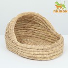 Экологичный домик для животных (хлопок+рогоз),  34 х 27 х 23 см - фото 809301900