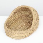 Экологичный домик для животных (хлопок+рогоз),  34 х 27 х 23 см - фото 809301903