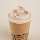 Стакан для кофе SL Home «Венеция», 350 мл, 9.5×14.5 см, пробковый, с крышкой, бежевый - Фото 3