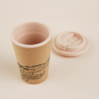 Стакан для кофе SL Home «Венеция», 350 мл, 9.5×14.5 см, пробковый, с крышкой, бежевый - Фото 4