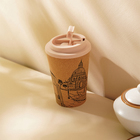 Стакан для кофе SL Home «Венеция», 350 мл, 9.5×14.5 см, пробковый, с крышкой, бежевый - Фото 7