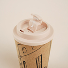 Стакан для кофе SL Home «Тира», 350 мл, 9.5×14.5 см, пробковый, с крышкой, бежевый - Фото 3