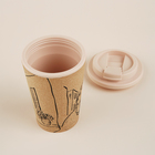 Стакан для кофе SL Home «Тира», 350 мл, 9.5×14.5 см, пробковый, с крышкой, бежевый - Фото 4