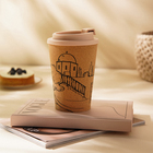 Стакан для кофе SL Home «Тира», 350 мл, 9.5×14.5 см, пробковый, с крышкой, бежевый - Фото 6