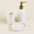 Аксессуары для ванной SL Home, 3 предмета, дозатор для мыла, мыльница, стакан - Фото 3