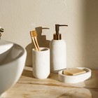 Аксессуары для ванной SL Home, 3 предмета, дозатор для мыла, мыльница, стакан - Фото 2