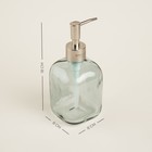 Дозатор для мыла SL Home, стекло, 8×8×18 см - Фото 2