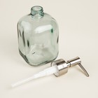 Дозатор для мыла SL Home, стекло, 8×8×18 см - Фото 3