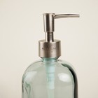 Дозатор для мыла SL Home, стекло, 8×8×18 см - Фото 4