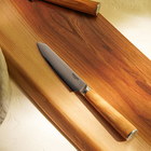 Нож кухонный SL Home «Оливия», универсальный, лезвие 12.7 см, дамасская сталь, коричневый - Фото 3