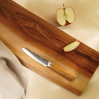 Нож кухонный SL Home «Оливия», универсальный, лезвие 12.7 см, дамасская сталь, коричневый - Фото 4