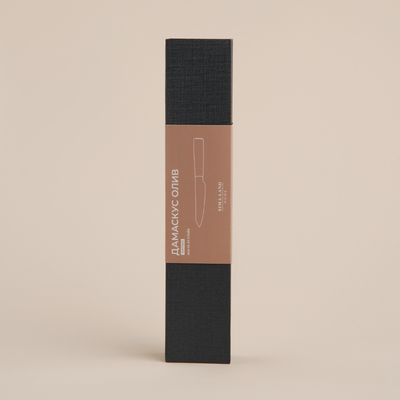 Нож кухонный SL Home «Оливия», универсальный, лезвие 12.7 см, дамасская сталь, коричневый