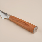 Нож кухонный SL Home «Оливия», обвалочный, лезвие 14 см, дамасская сталь, коричневый - Фото 6