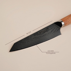 Нож кухонный SL Home «Оливия», шеф, лезвие 16 см, дамасская сталь, коричневый - Фото 2