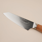 Нож кухонный SL Home «Оливия», шеф, лезвие 16 см, дамасская сталь, коричневый - Фото 3