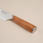 Нож кухонный SL Home «Оливия», шеф, лезвие 16 см, дамасская сталь, коричневый - Фото 6