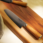 Нож кухонный SL Home «Оливия», сантоку, лезвие 17.78 см, дамасская сталь, коричневый - Фото 3