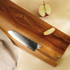 Нож кухонный SL Home «Оливия», сантоку, лезвие 17.78 см, дамасская сталь, коричневый - Фото 6