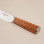 Нож кухонный SL Home «Оливия», разделочный, лезвие 20.32 см, дамасская сталь, коричневый - Фото 4