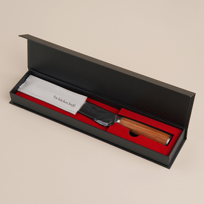 Нож кухонный SL Home «Оливия», разделочный, лезвие 20.32 см, дамасская сталь, коричневый