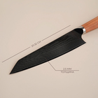 Нож кухонный SL Home «Оливия», шеф, лезвие 20.32 см, дамасская сталь AUS-10, коричневый - Фото 2