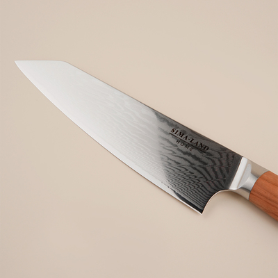 Нож кухонный SL Home «Оливия», шеф, лезвие 20.32 см, дамасская сталь AUS-10, коричневый