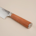 Нож кухонный SL Home «Оливия», шеф, лезвие 20.32 см, дамасская сталь AUS-10, коричневый - Фото 6