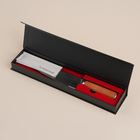 Нож кухонный SL Home «Оливия», шеф, лезвие 20.32 см, дамасская сталь AUS-10, коричневый - Фото 7