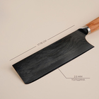 Нож кухонный SL Home «Оливия», топорик, лезвие 17.78 см, дамасская сталь, коричневый - Фото 2