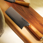 Нож кухонный SL Home «Оливия», топорик, лезвие 17.78 см, дамасская сталь, коричневый - Фото 5