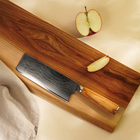 Нож кухонный SL Home «Оливия», топорик, лезвие 17.78 см, дамасская сталь, коричневый - Фото 6