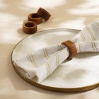 Кольцо для салфеток SL Home, набор 4 шт., дуб, d=4.8 см, коричневое 10091739 - фото 16850775