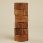 Кольцо для салфеток из дуба Sima-Land Home, d=4,8 см, 6 шт - фото 31118529