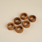 Кольцо для салфеток из дуба Sima-Land Home, d=4,8 см, 6 шт - фото 31118530