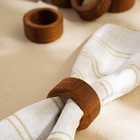 Кольцо для салфеток из дуба Sima-Land Home, d=4,8 см, 6 шт - фото 31118536