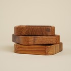 Набор тарелок - подставок SL Home, 10×10×2 см, 3 шт., дуб - Фото 2