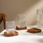 Набор тарелок - подставок SL Home, 10×10×2 см, 3 шт., дуб - Фото 8