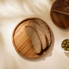 Доска для пиццы SL Home «Доливия», d=25 см, дуб - Фото 7